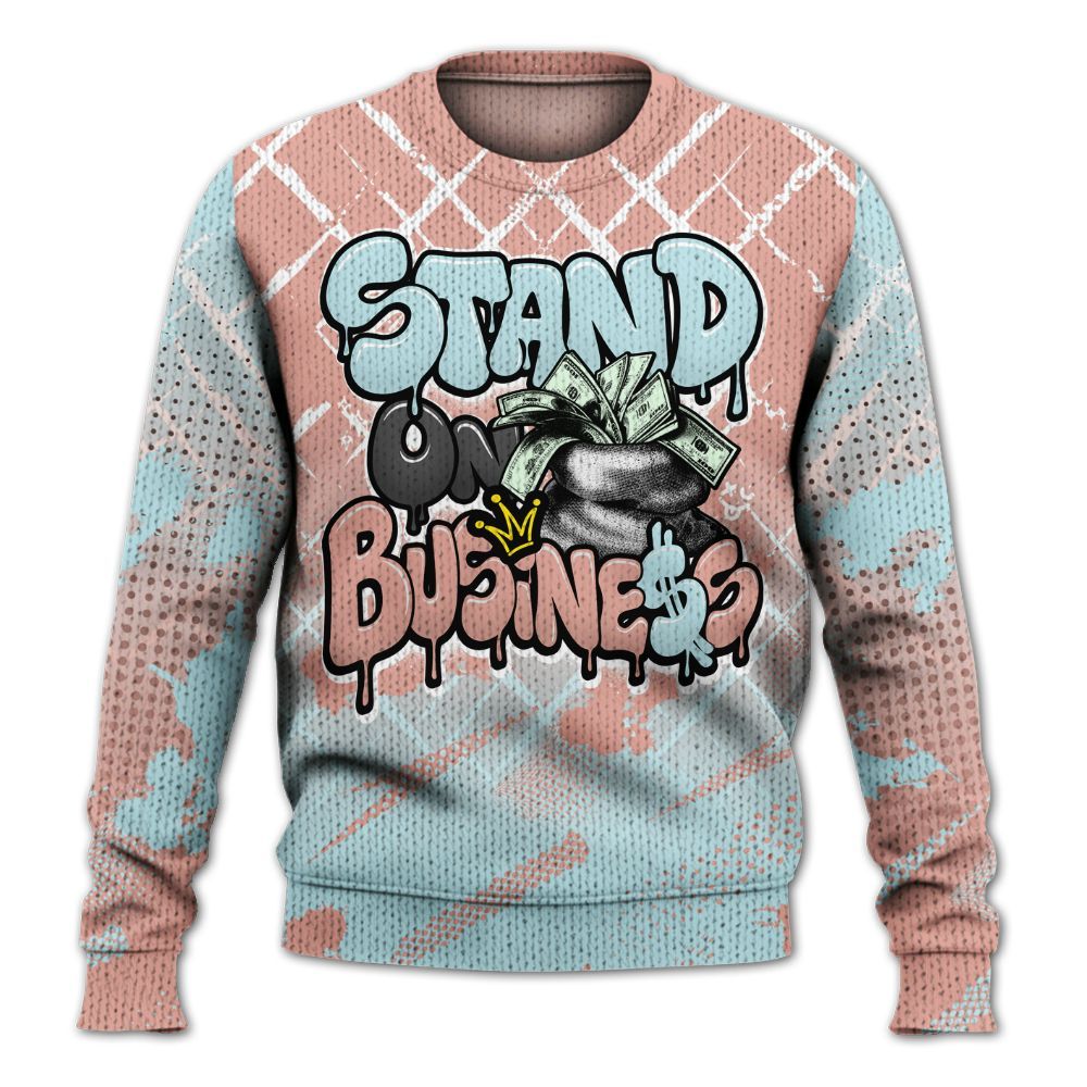 Knitted Sweater To Match Dunk Low Glacier Arctic - Halftone Stand Business Dripping