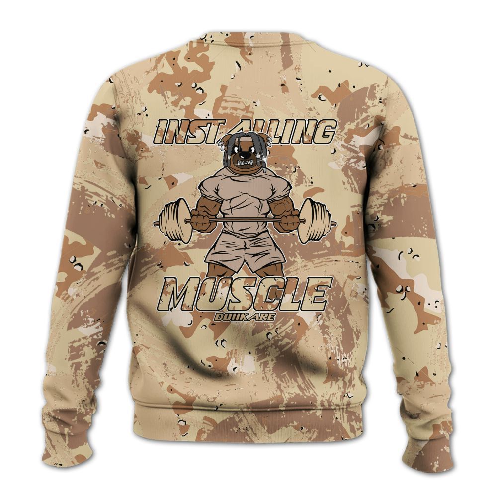 Sweatshirt To Match Desert Camo 3s - Installing Muscle Bear Circle Slpash All Over Print