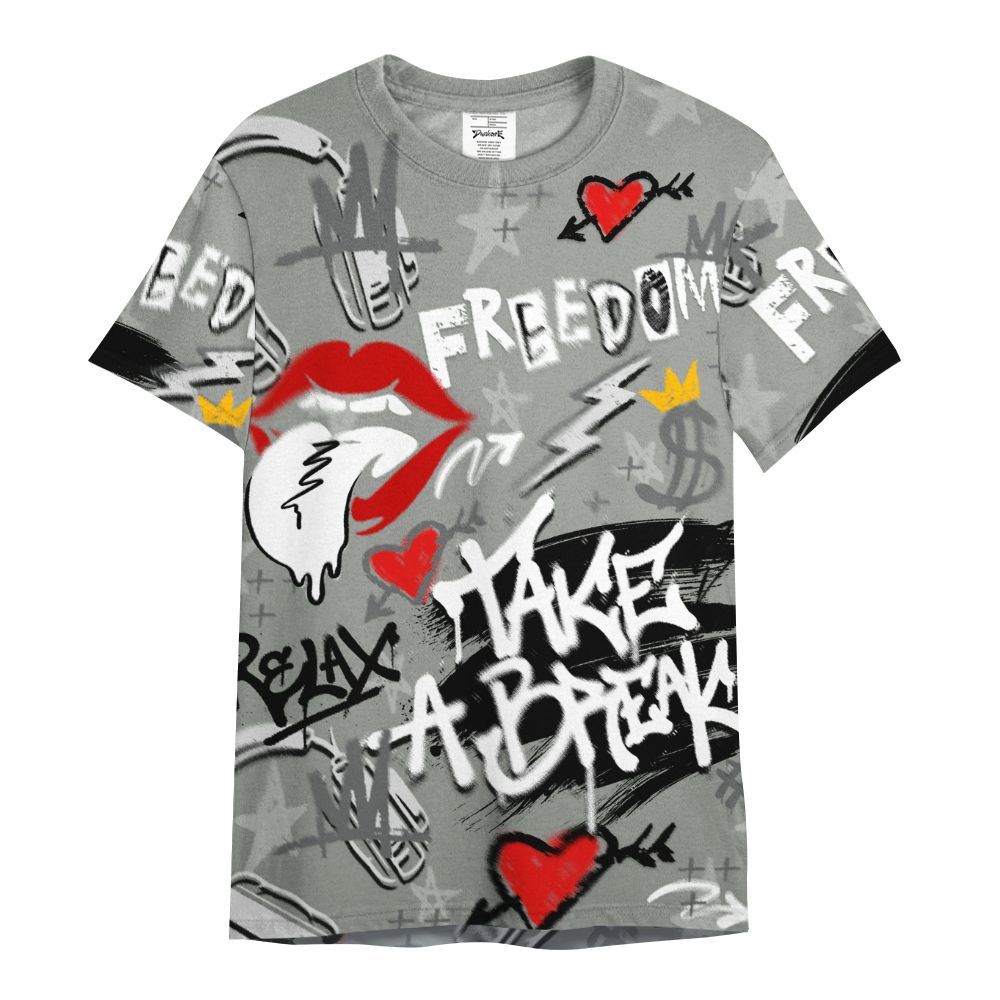 Shirt To Match Paris Olympics 4s - Take Break Freedom Graffiti Streetwear All Over Print
