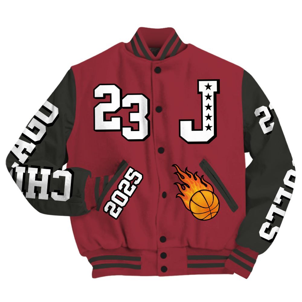 Varsity Jacket To Match Black Toe 14s - Chicago 23 Basketball All Over Print