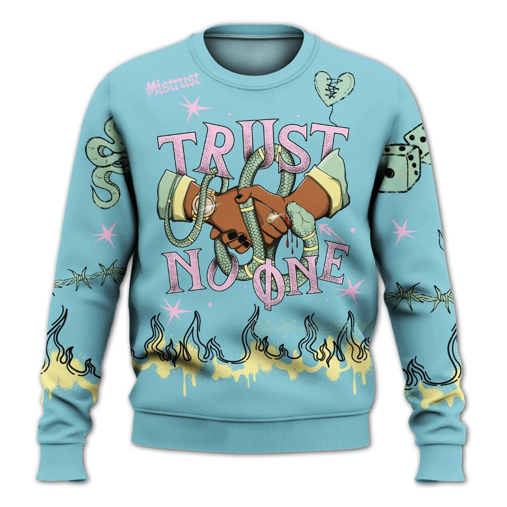 Sweatshirt To Match SB Dunk Low Visty - Trust No One Snake-Bite Doodle Crayon All Over Print