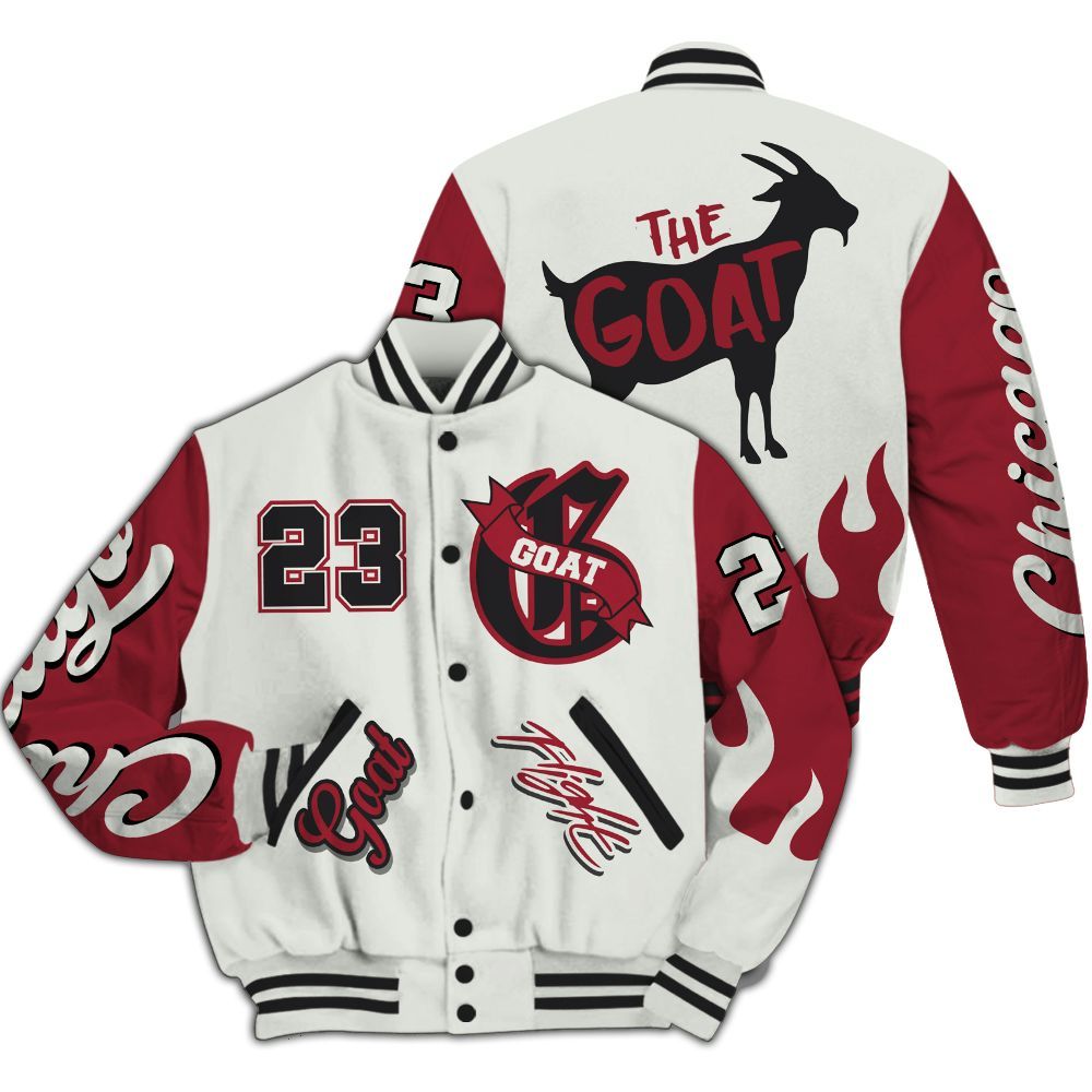 Varsity Jacket To Match Chicago 2025 40s - G.O.A.T Flight Streetwear Graphic All Over Print