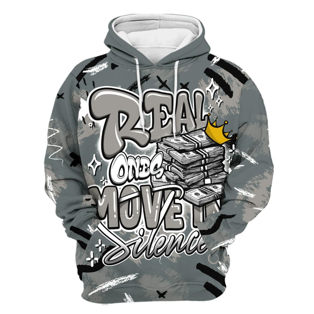 Hoodie To Match Cool Grey 9s - Real Ones Move In Streetwear All Over Print
