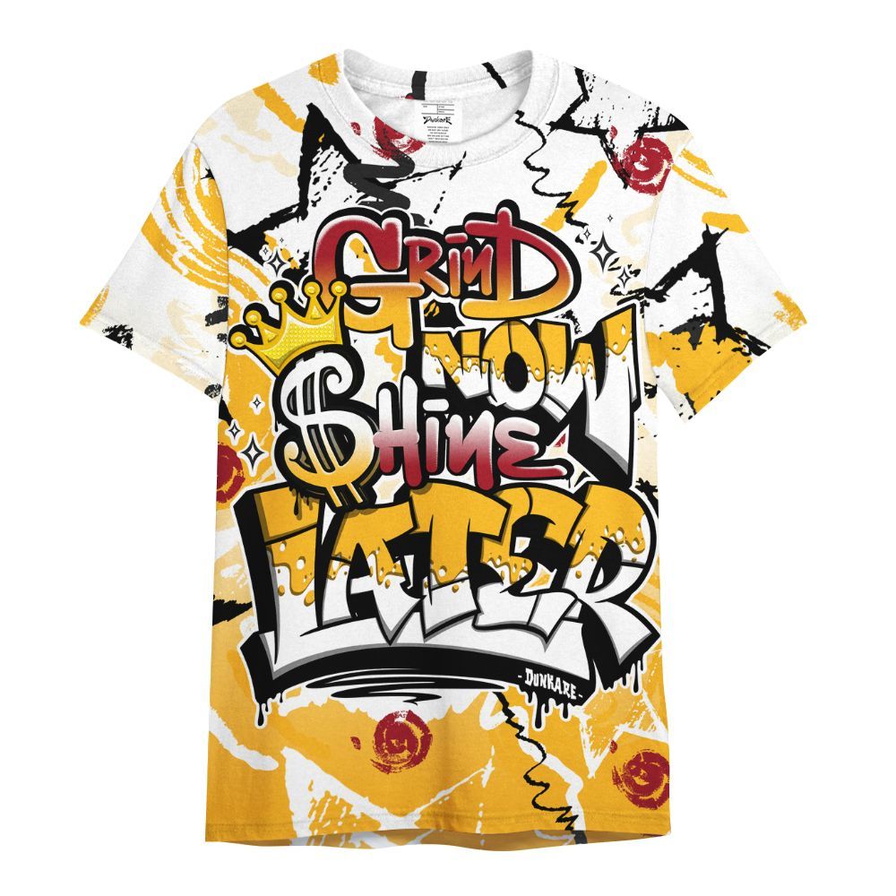 Shirt To Match White Taxi 12s Shirt, Grind Shine Later Drip All Over Print