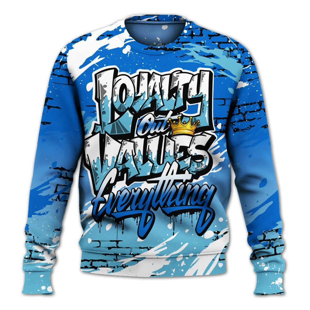 Sweatshirt To Match Dunk Low Argon - Values Of Loyalty Drip All Over Print