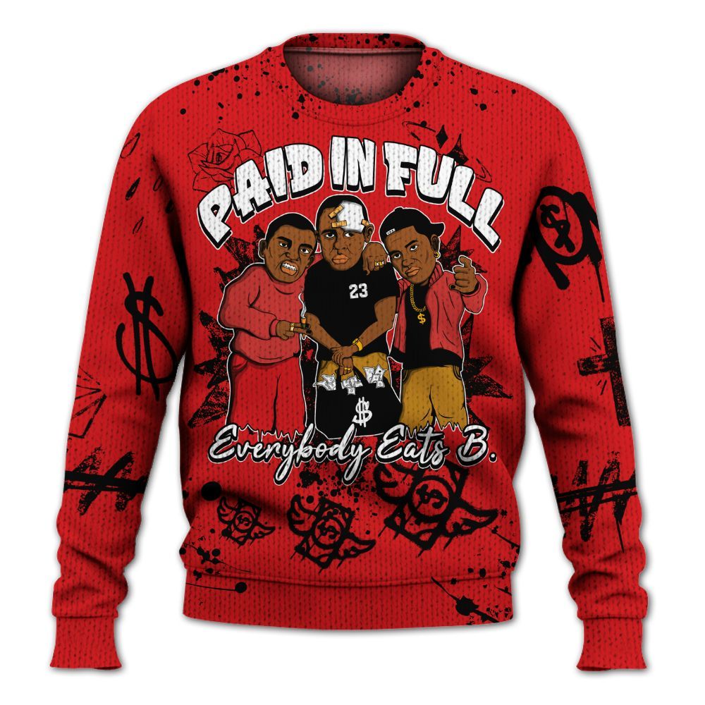 Knitted Sweater To Match Scoot Zeros Retro Portland - Everybody Paid In Full Crayon