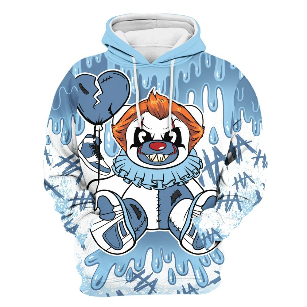 Hoodie To Match Legend Blue 11s - Shoe Game Bear Drip All Over Print