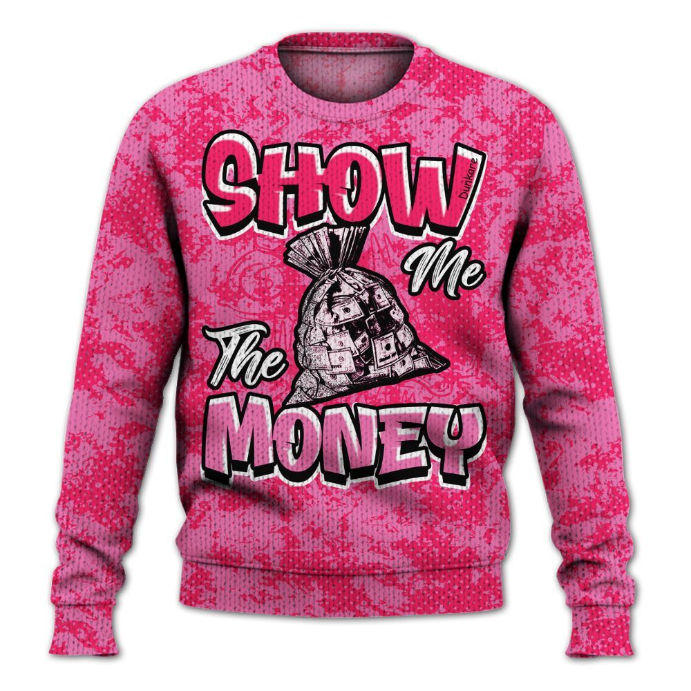 Knitted Sweater To Match Air VaporMax Plus Triple Pink - Show Me The Money Retro