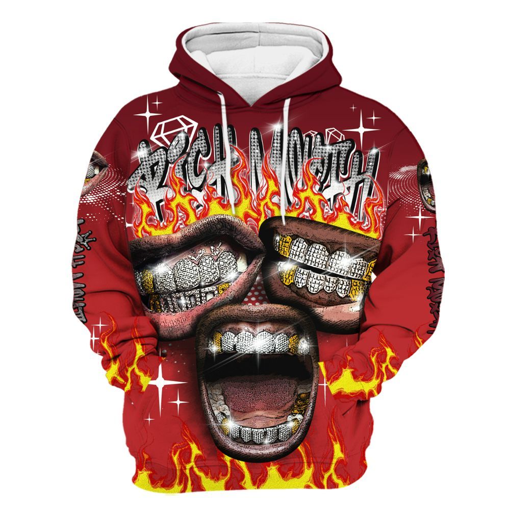 Hoodie To Match Kobe 9 Elite Christmas - Rich Mouth Fire Rap Retro 90s All Over Print