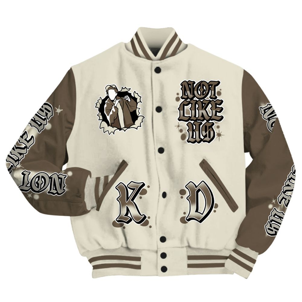 Varsity Jacket To Match Orewood Brown 3s - None Like Us Graphic All Over Print