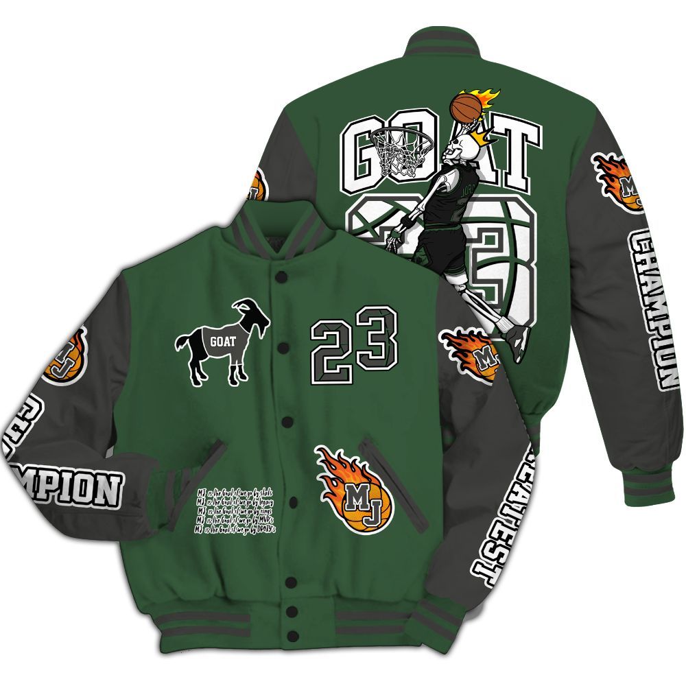 Varsity Jacket To Match Dunk Low Skateboards Black - 23 G.0.A.T Jump Up Basketball All Over Print