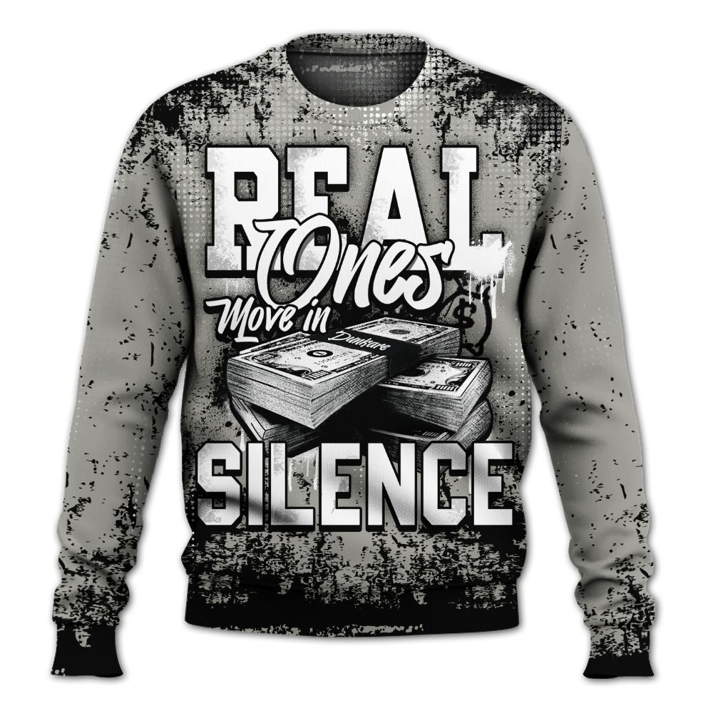 Sweatshirt To Match High Satin Shadow 1s - Move In Silence Money Street Retro All Over Print