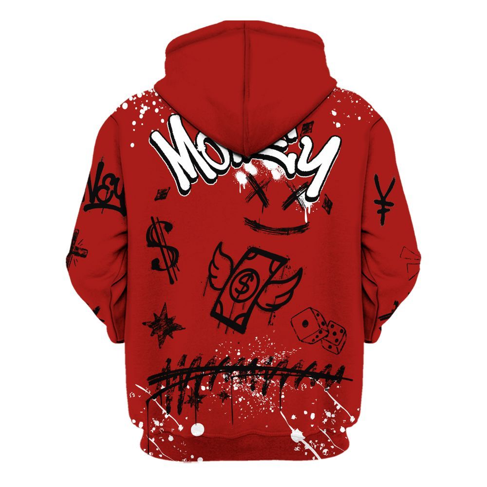 Hoodie To Match High OG Varsity Red 1s - Everybody Paid In Full Crayon All Over Print