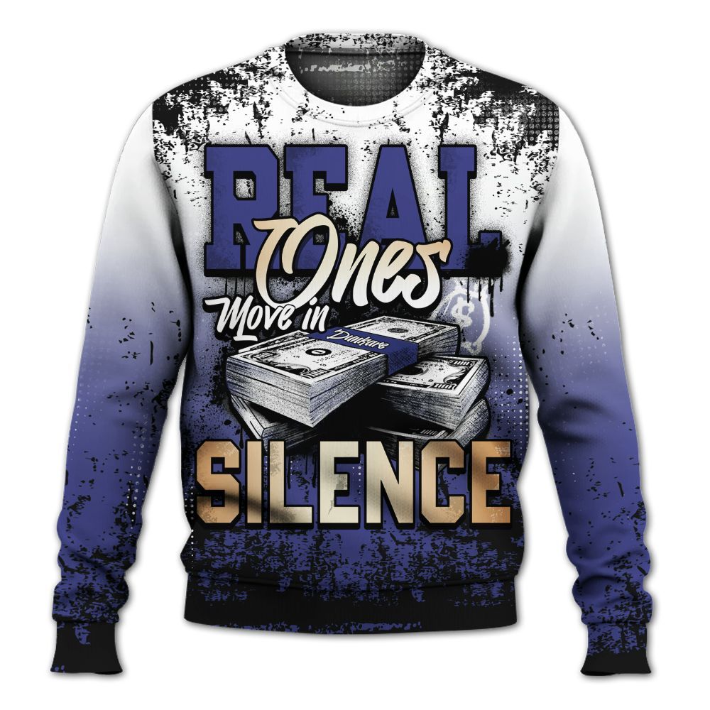 Sweatshirt To Match JM Pro Black Concord - Move In Silence Money Street Retro All Over Print