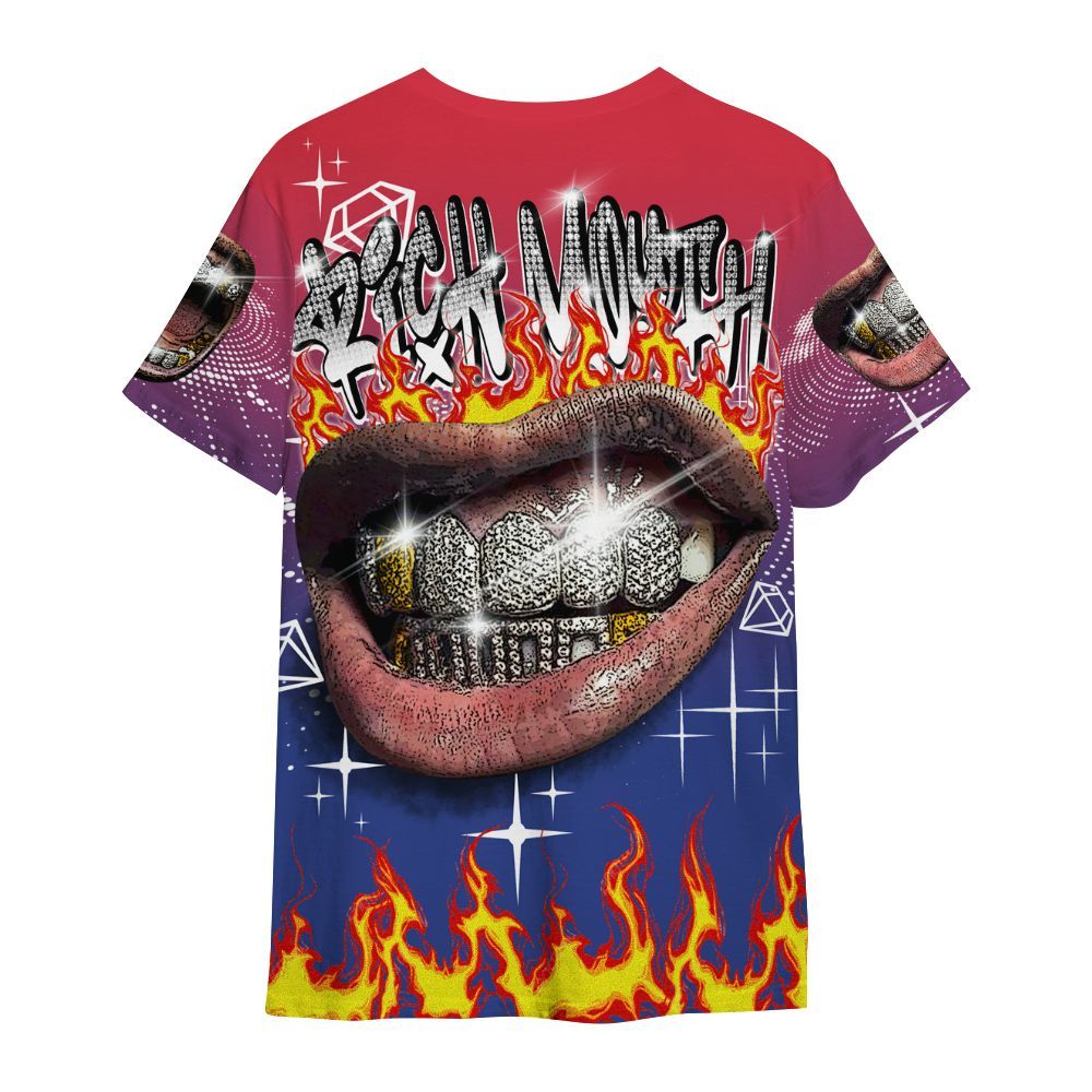 Shirt To Match Air Griffey Max USA Red White Blue 1s - Rich Mouth Fire Rap Retro 90s All Over Print