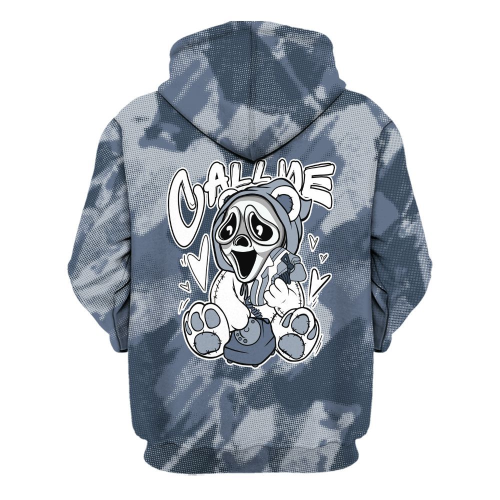 Hoodie To Match Low Diffused Blue 11s - Call Me Bear Abstract Halftone All Over Print