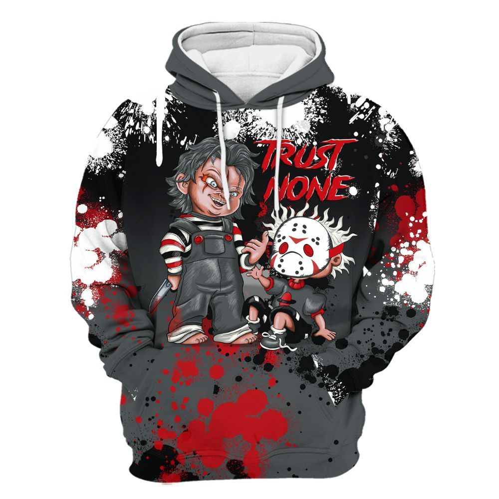 Hoodie To Match Black RM Nigel Sylvester 4s - Trust No One Scary All Over Print