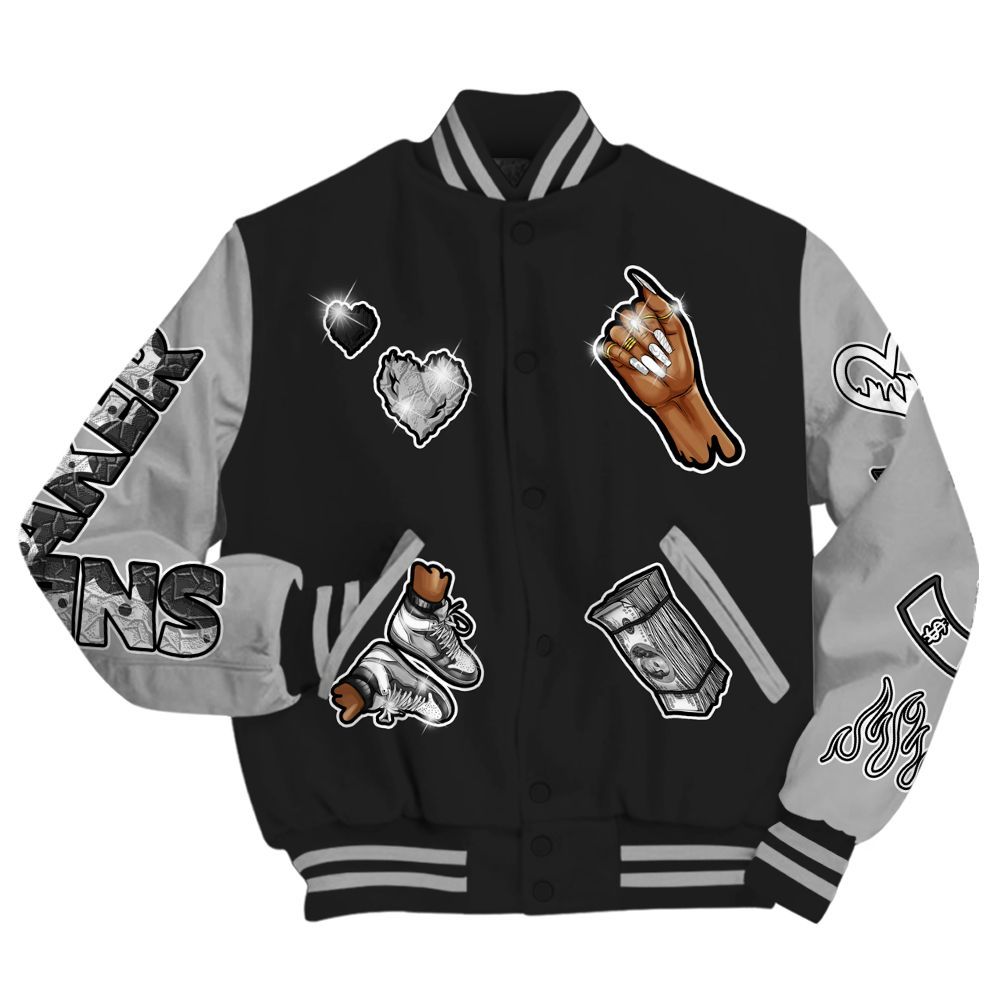 Varsity Jacket To Match NOCTA Black 2s - Sneakerz Girlz All Over Print