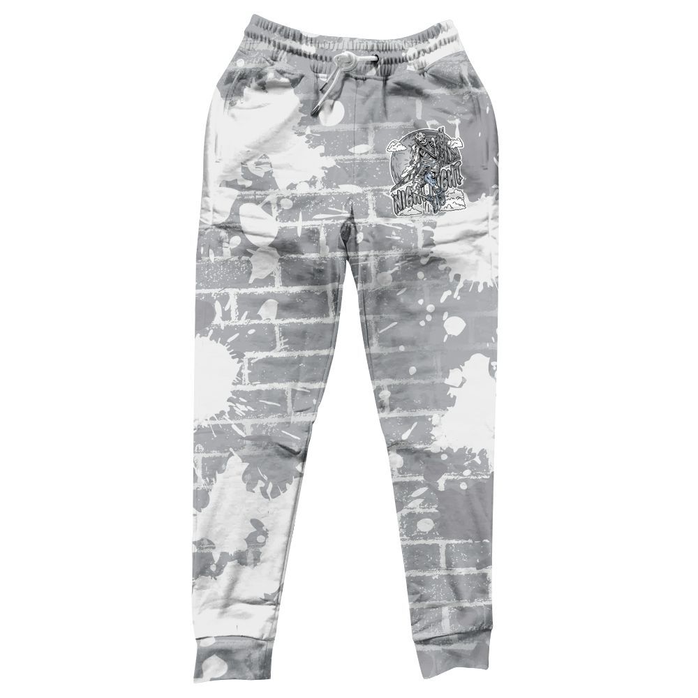 Sweatpant To Match Low OG Wolf Grey 1s - Seeya Skeleton Brick All Over Print