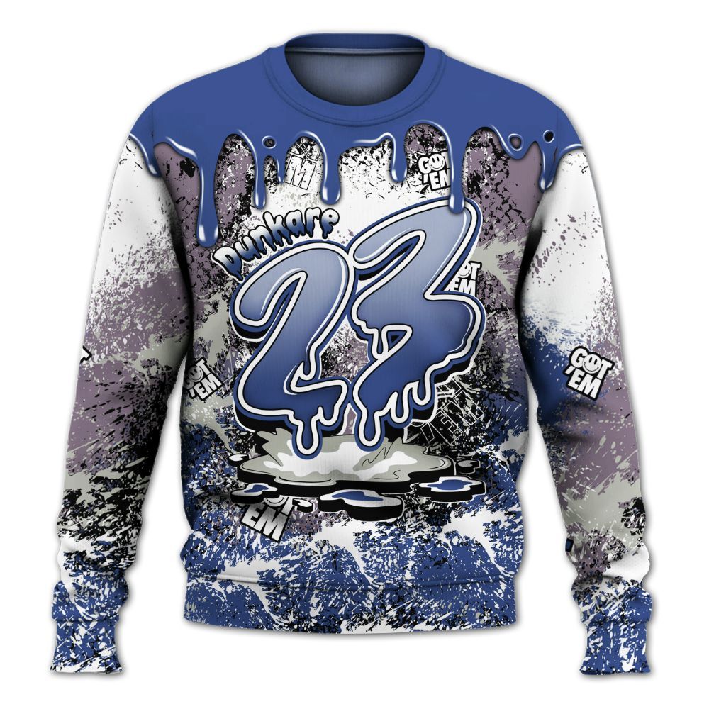 Sweatshirt To Match Low OG Voodoo Alternate 1s - Dripping 23 Drip All Over Print