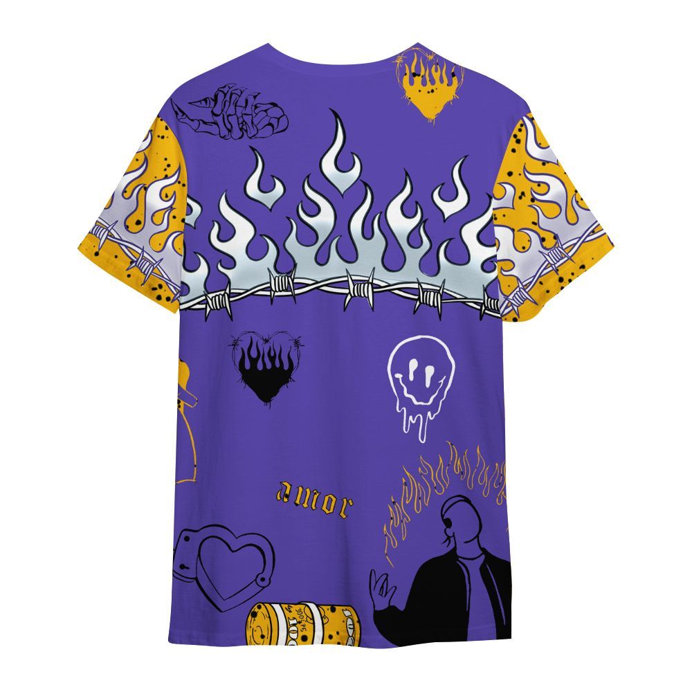 Shirt To Match Imperial Purple 4s - Snake Trust No One All Over Print