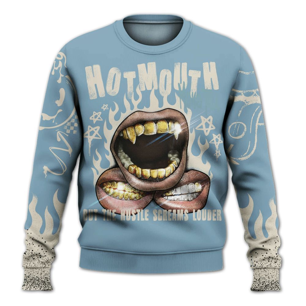 Sweatshirt To Match Retro SoleFly 13s - Mouth Burning Street Style All Over Print