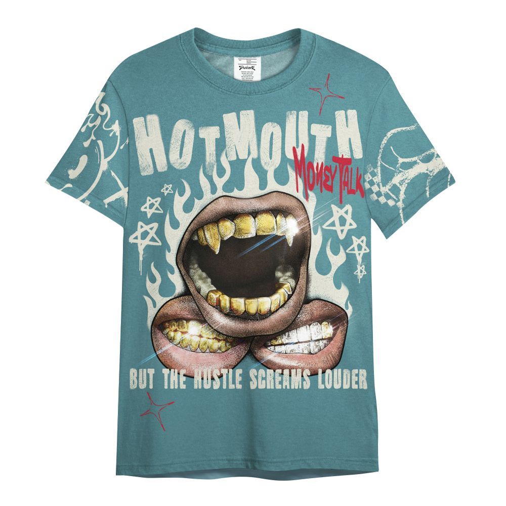Shirt To Match Dunk Low Denim Turquoise Royal - Mouth Burning Street Style All Over Print