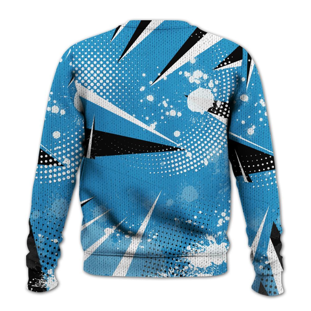 Knitted Sweater To Match Powder Blue 9s - Poly Trust No One Dripping