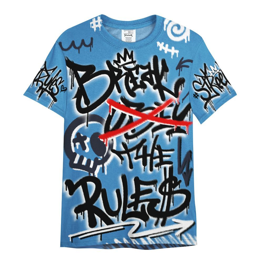 Shirt To Match Low OG Obsidian 1s - Break Rules Streetwear All Over Print