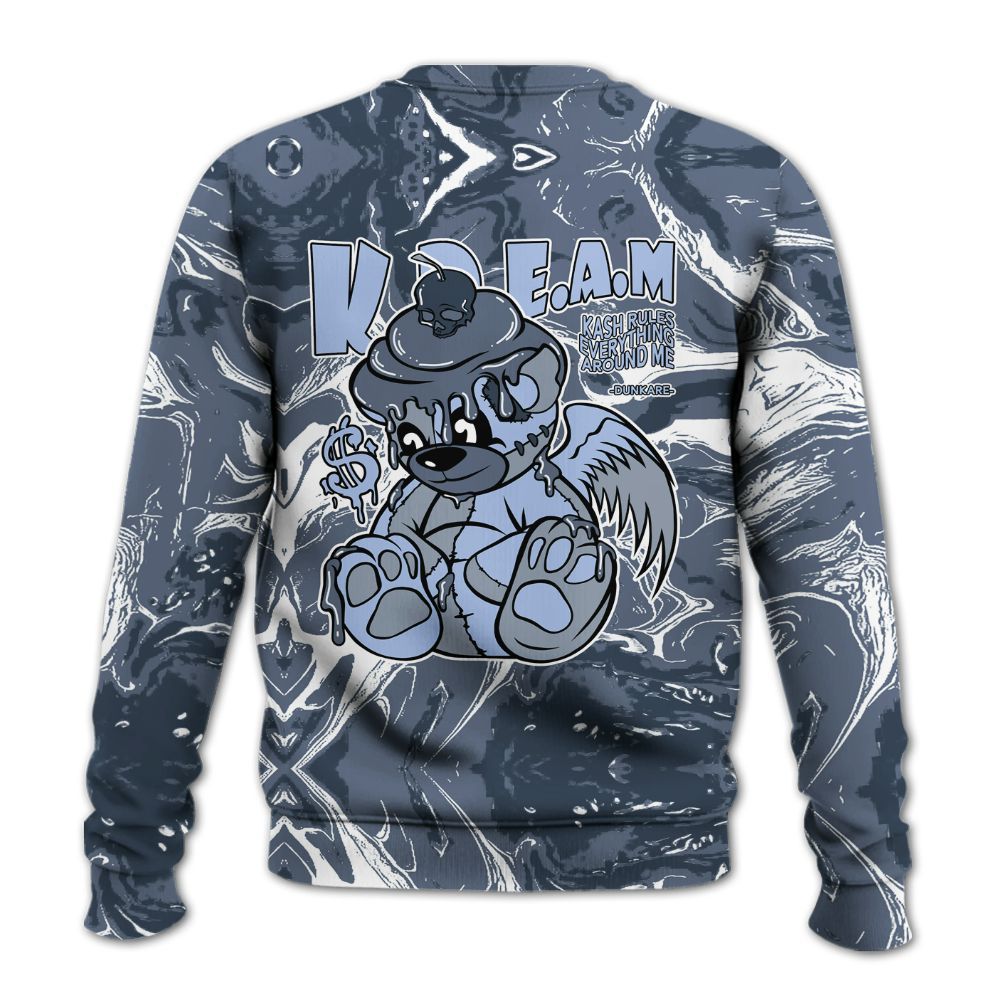 Sweatshirt To Match Low Diffused Blue 11s - Loot Bear Liquid All Over Print