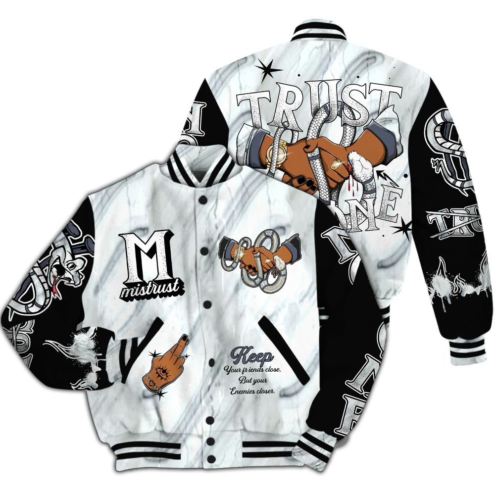 Varsity Jacket To Match Air Foamposite Jin Kazama - Trust No One Snake-Bite Street Style All Over Print