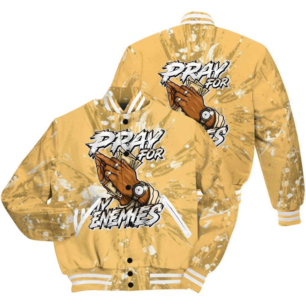 Varsity Jacket To Match Craft Paris 6s Shirt - Prayed For Enemies Graphic Luxury All Over Print