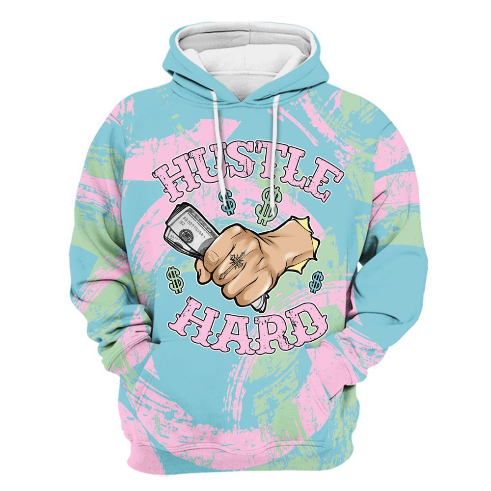 Hoodie To Match SB Dunk Low Visty - Hustles Hard! Splash All Over Print