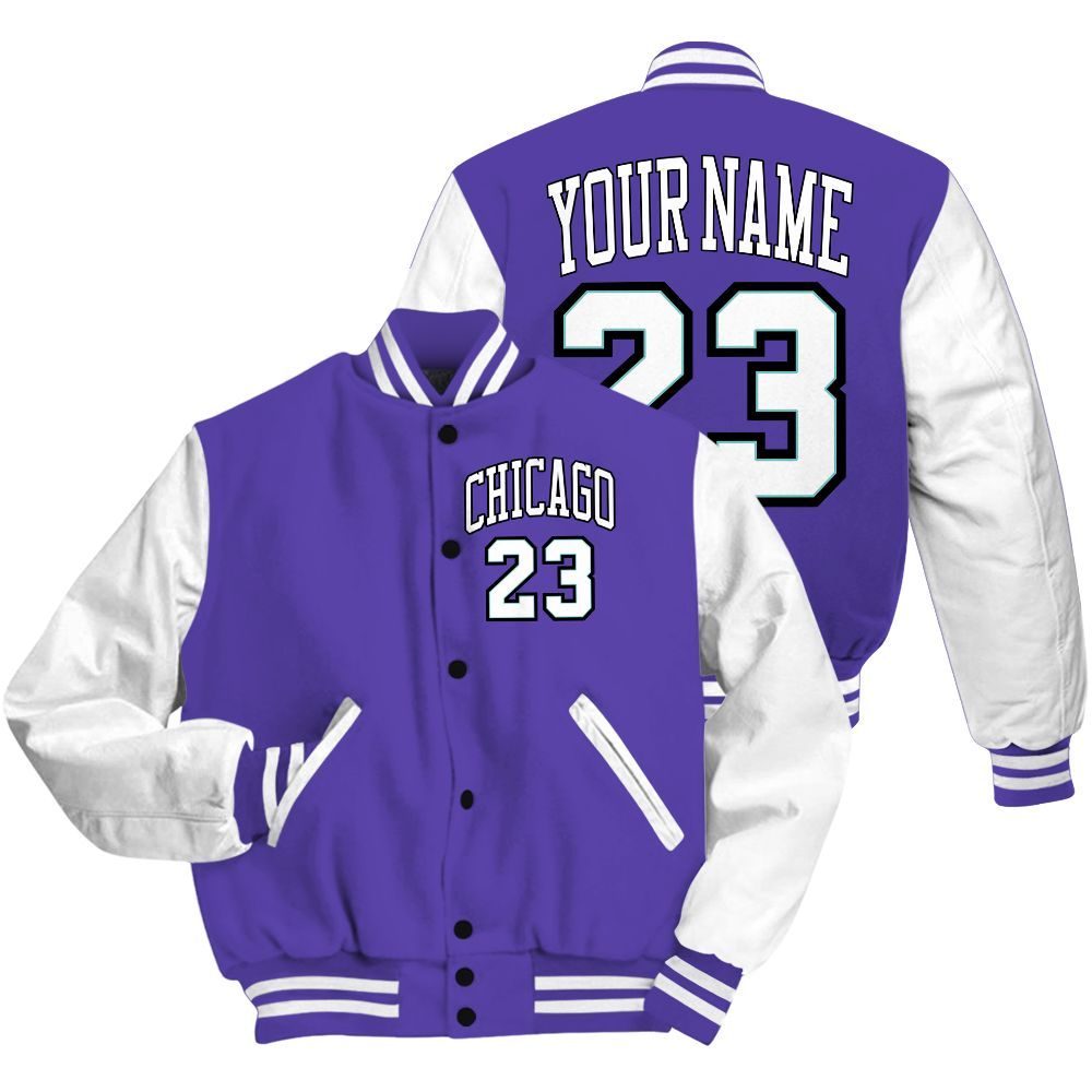 Varsity Jacket To Match Low Hornets 1s - Custom Name Chicago 23 All Over Print
