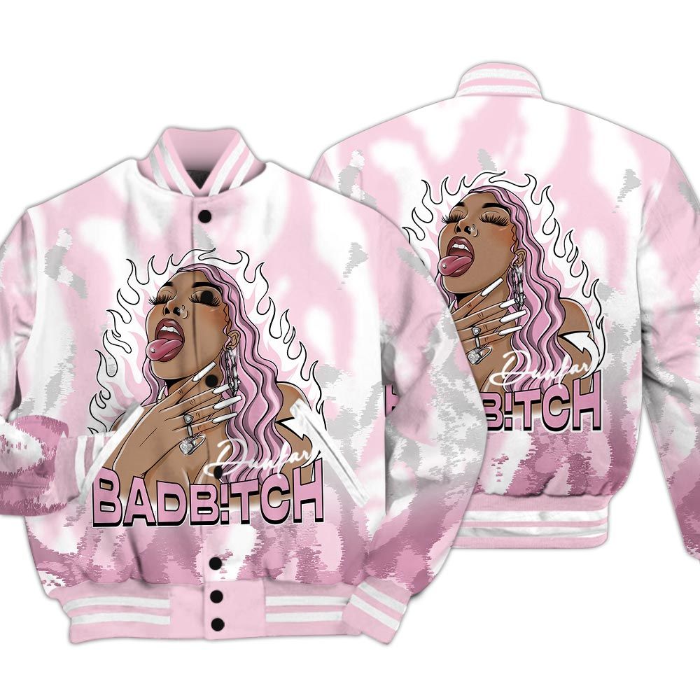 Varsity Jacket To Match Orchid 4s - Bad B!tch Burn Varsity Jacket Unisex