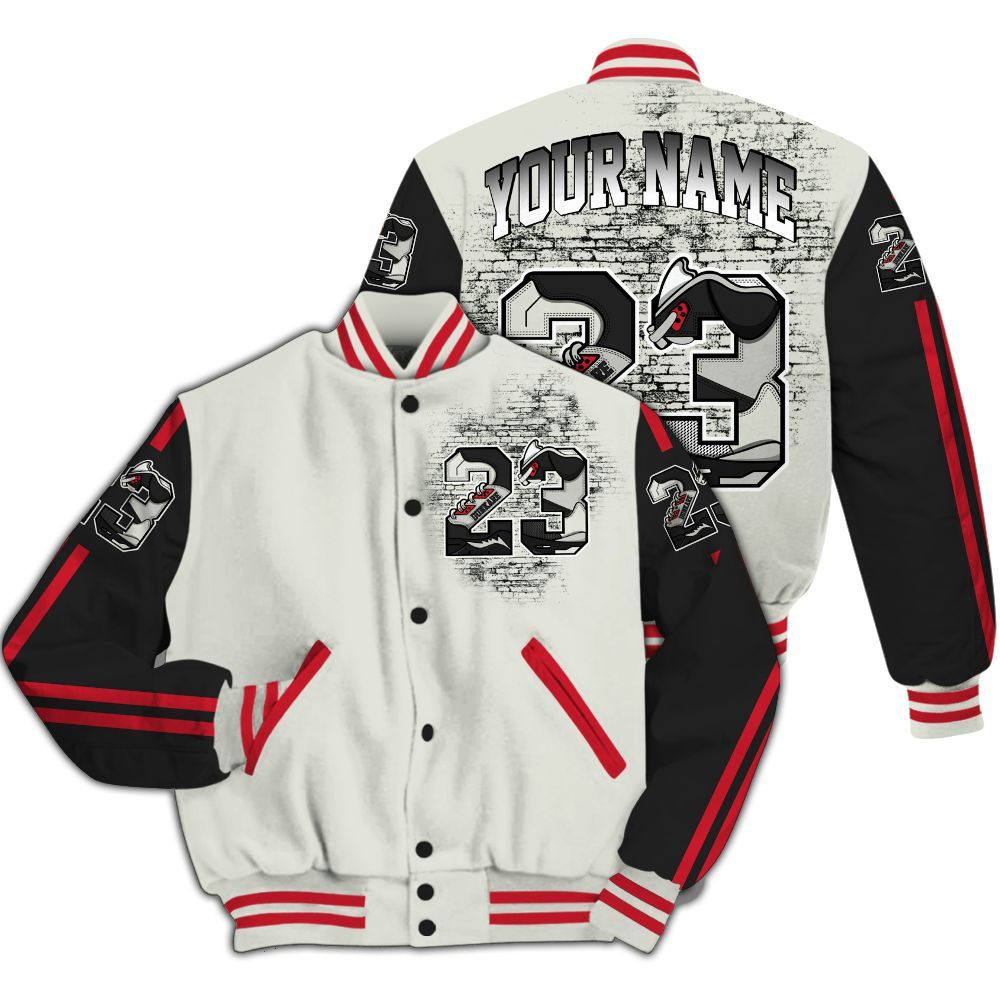 Varsity Jacket To Match Flight Club 4s - Custom Name Number 23 5s All Over Print