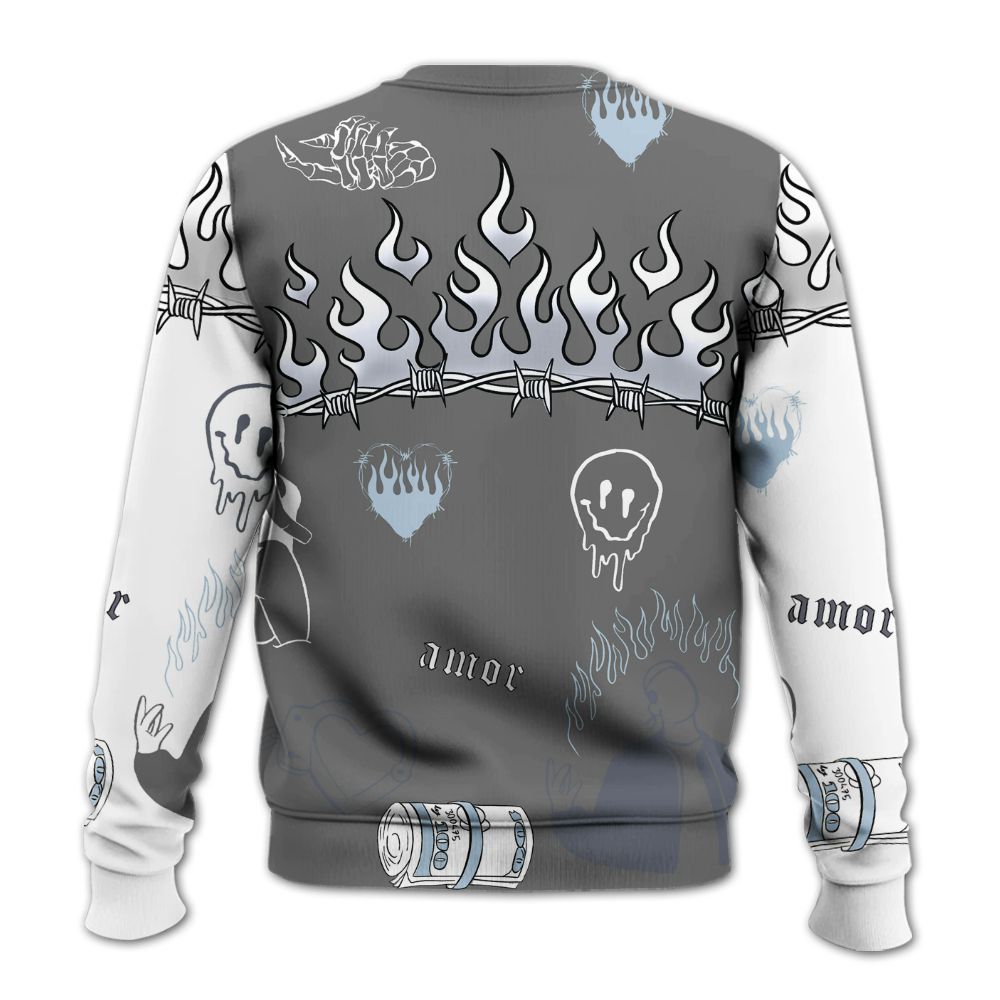 Sweatshirt To Match Cool Grey 6s - Snake Trust No One All Over Print