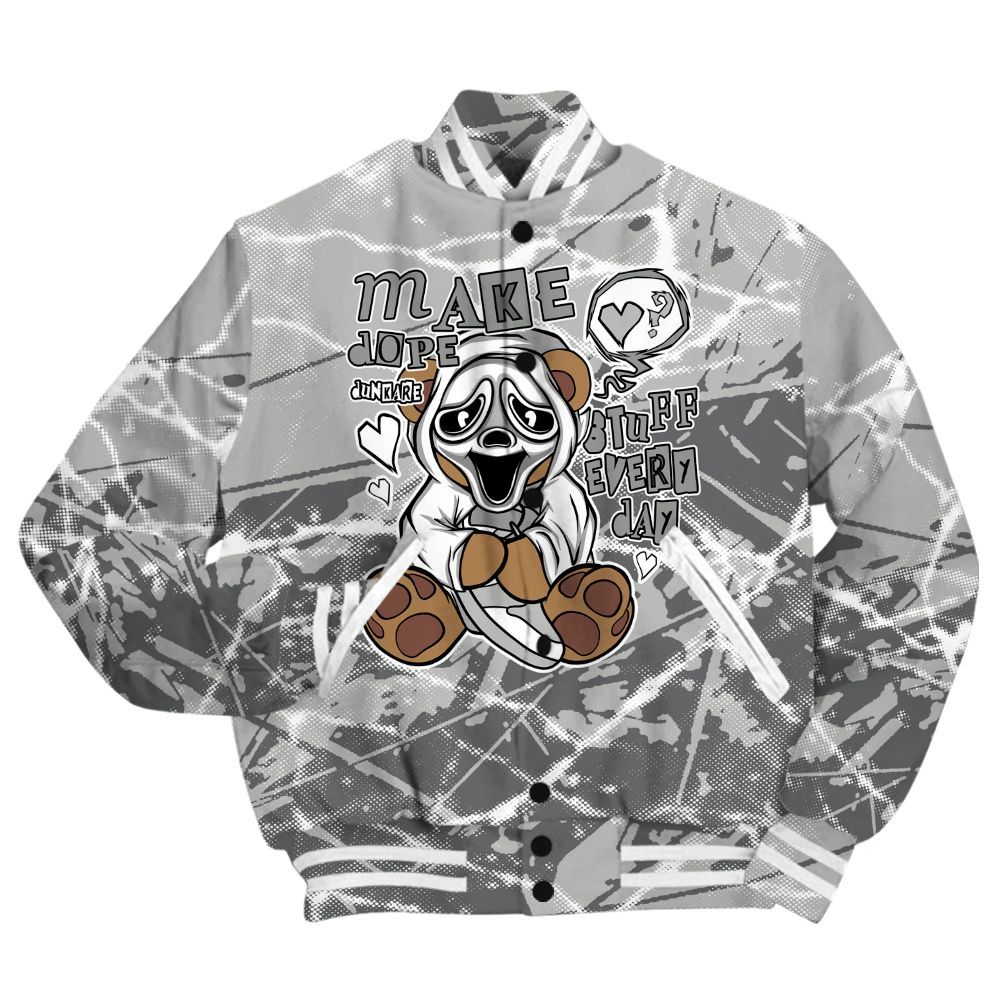 Varsity Jacket To Match Retro Wet Cement 4s Shirt - Make Dopes Bear Profound All Over Print