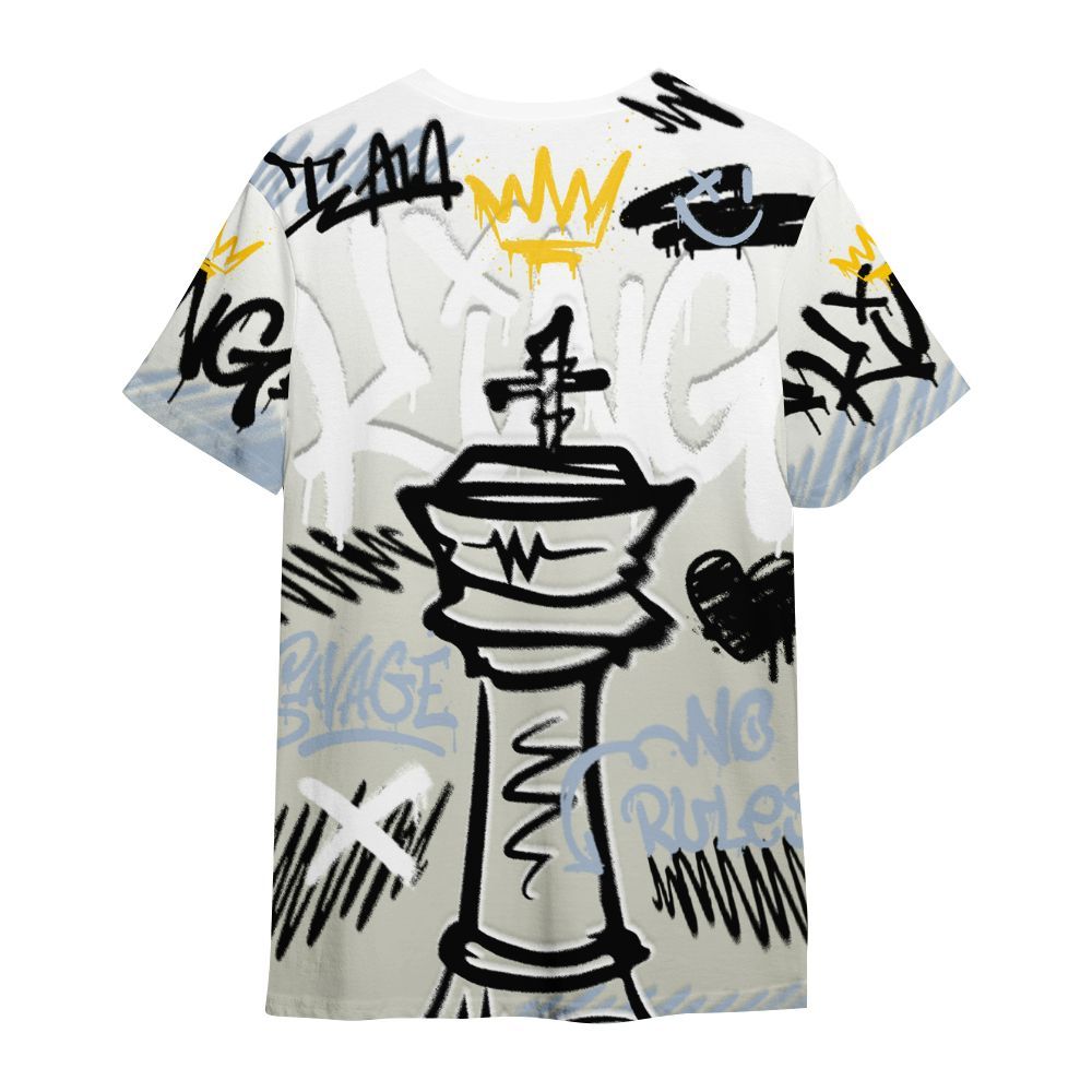 Shirt To Match Low OG Wolf Grey 1s - Street King Chess Streetwear All Over Print