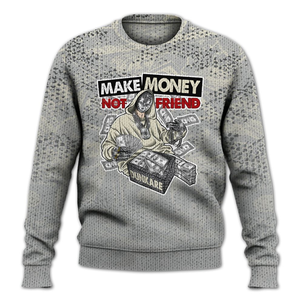 Knitted Sweater To Match Cement Grey 3s - Make Moneys Unique