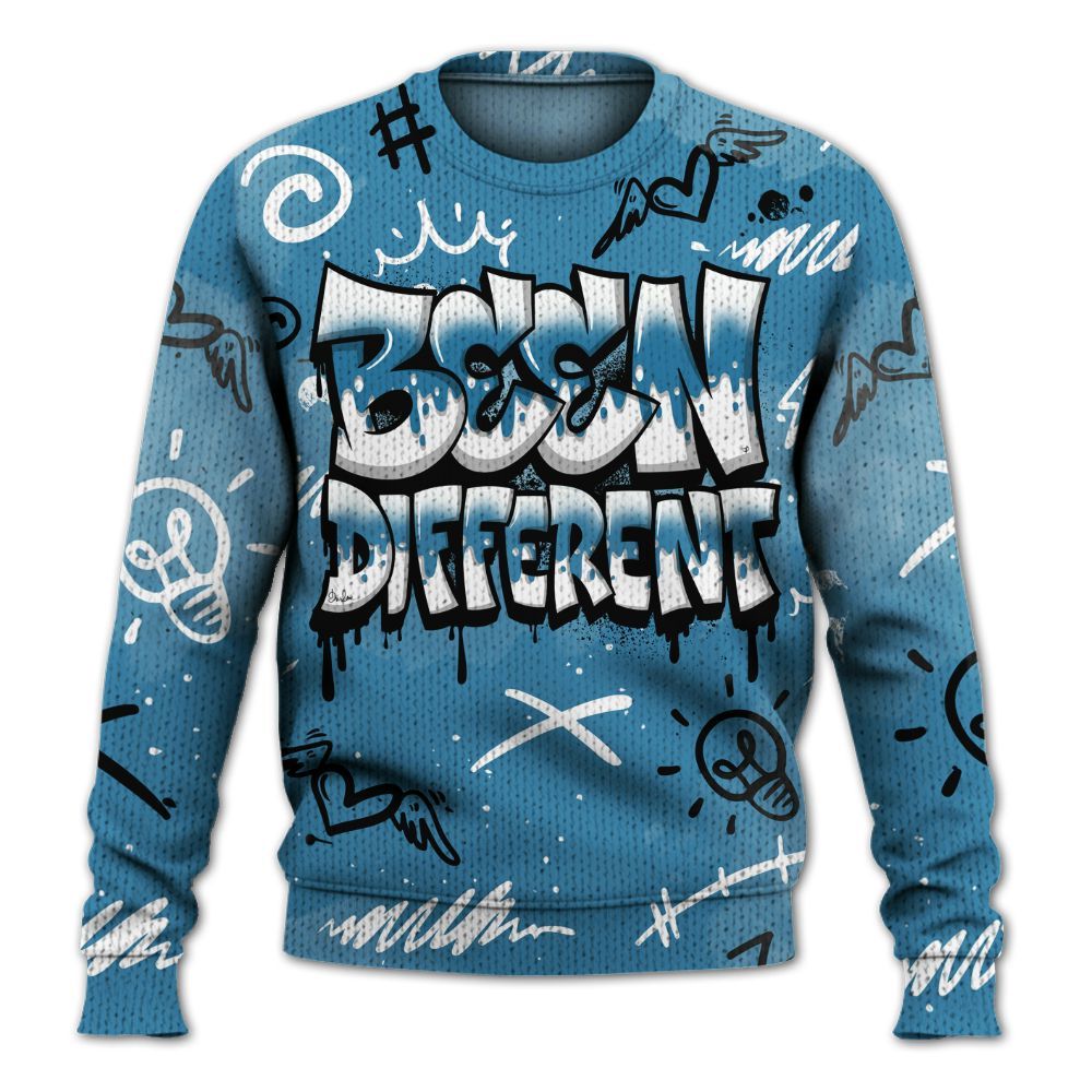 Knitted Sweater To Match High OG UNC Reimagined 1s - Drip Been Di2ferent