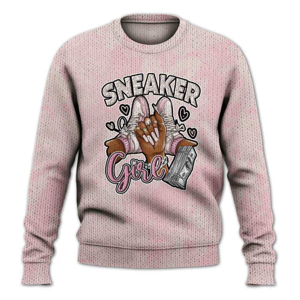 Knitted Sweater To Match Dunk Low KD 17 Aunt Pearl - Sneakerz Girlz Heart Grunge