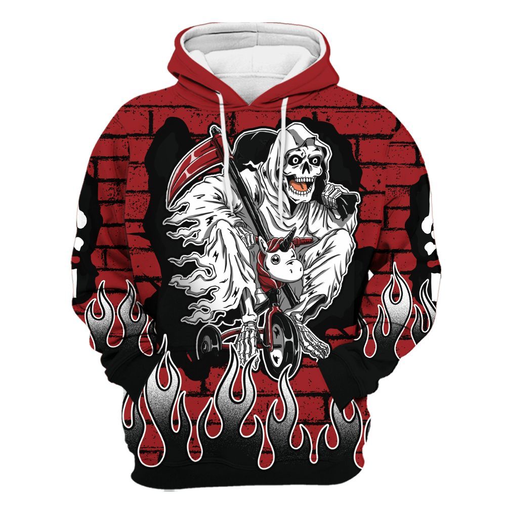 Hoodie To Match Alternate Flu Game 12s Shirt - Self Make Skeleton Crashed All Over Print