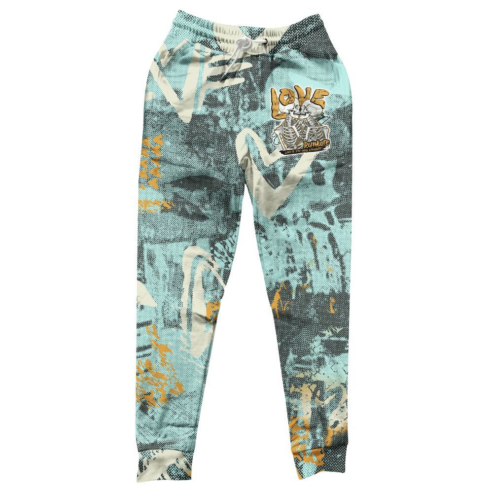 Sweatpant To Match Pure Platinum 4s - Skull Love All Over Print
