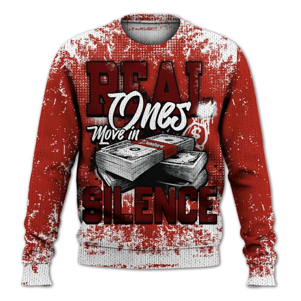 Knitted Sweater To Match SP Firewood Orange 4s - Move In Silence Money Street Retro