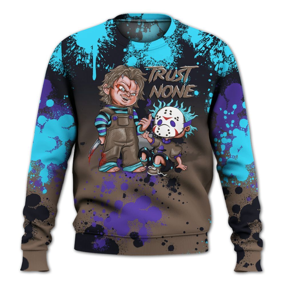 Sweatshirt To Match Olive Concord 9s - Trust No One Scary All Over Print