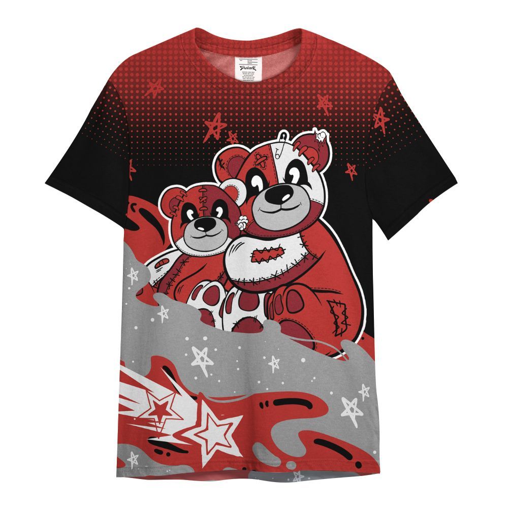 Shirt To Match Bred Reimagined 4s - Sincere Fondness Bear Stars All Over Print