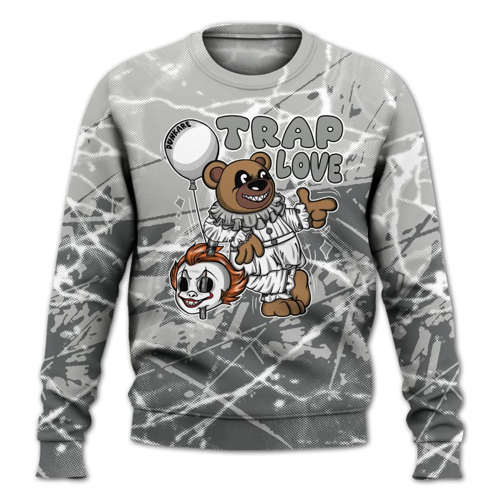 Sweatshirt To Match Retro Wet Cement 4s - Trap Loves Bear Profound All Over Print