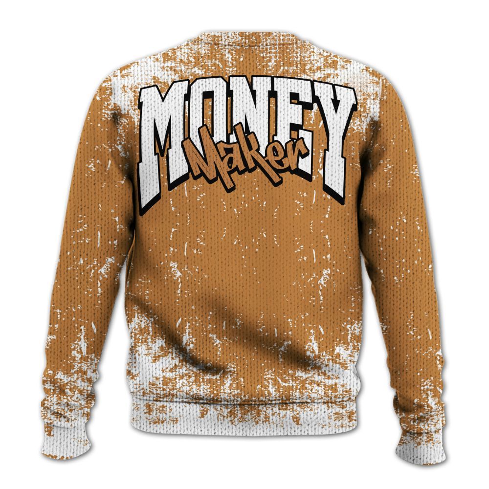 Knitted Sweater To Match Dunk Low Nature Wheat Suede - Move In Silence Money Street Retro