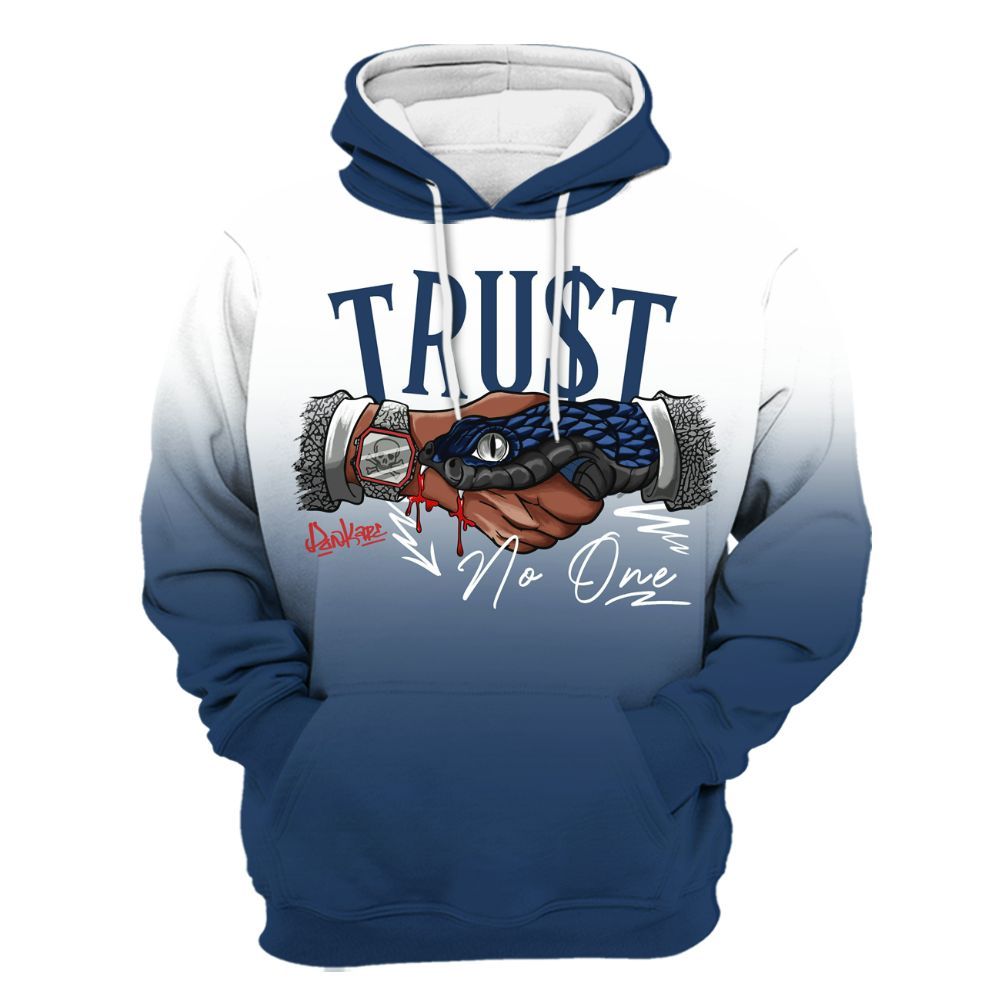 Hoodie To Match SP Sport Royal 3s - Snake Trust No One Drip All Over Print